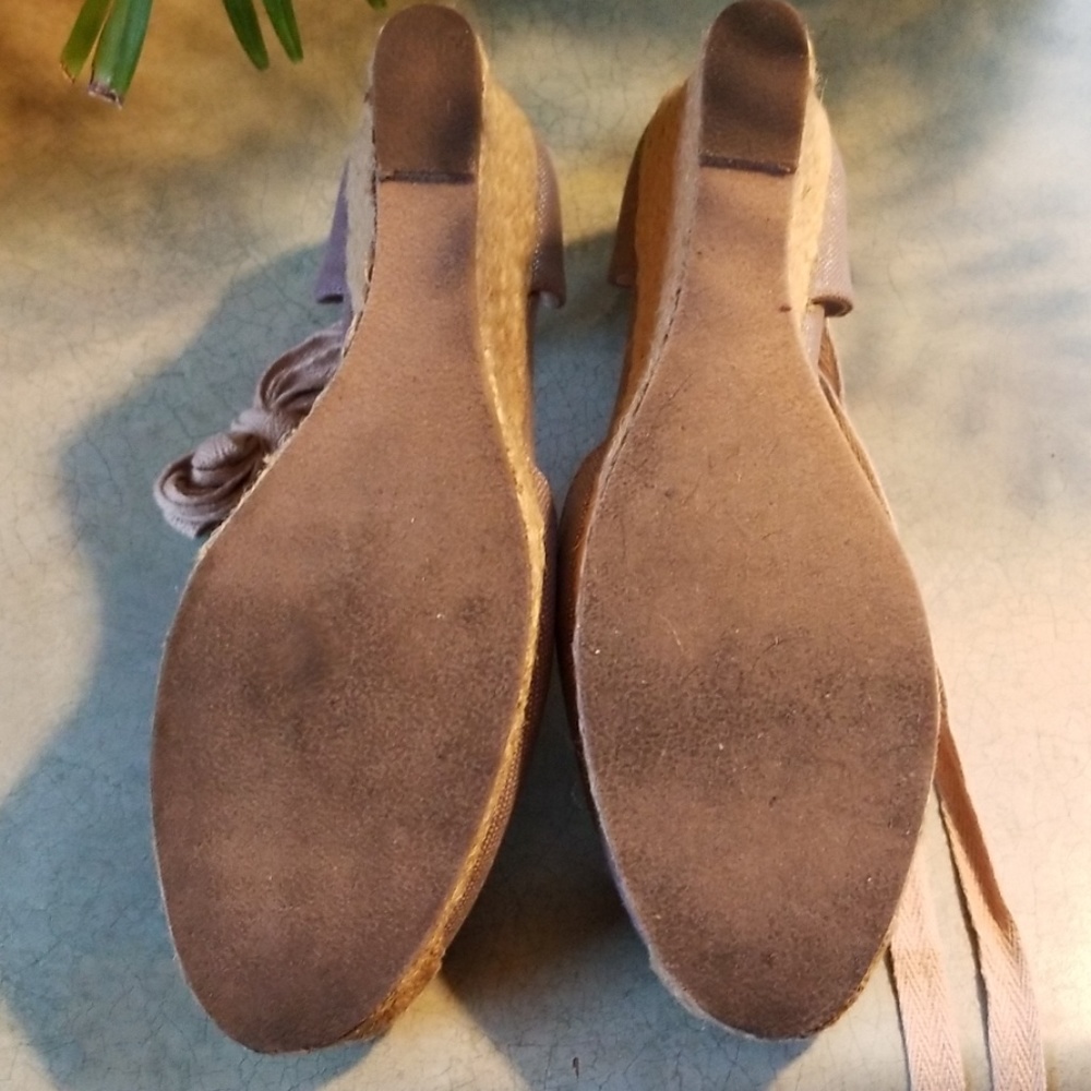 TWIGGY LONDON TIE UP JUTE ESPADRILLES WEDGE - Picture 4 of 4